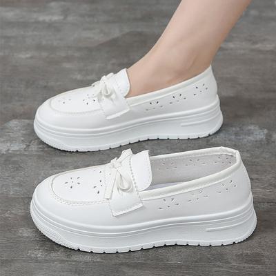 Schwesternschuhe Damen weiche Sohle atmungsaktiv dicke Sohle rutschfest keine müden Füße Sommer Frühling und Herbst weiß medizinisch speziell kleine weiße Arbeitsschuhe