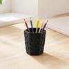 Office Desk Storage Solution Pebble Texture Pen Holder, Hexagonal Desktop Organizer, Stable Anti-Tip 3D Durable Organizer for Study Printed