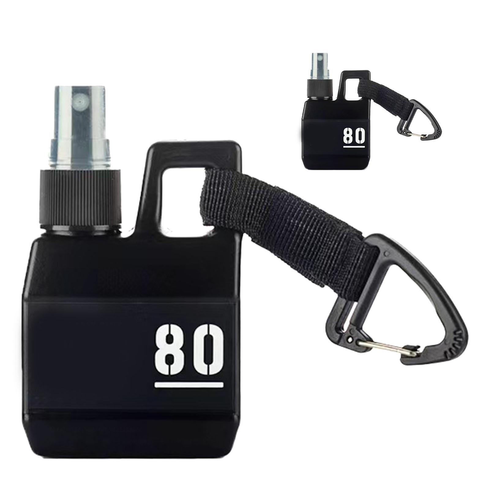 

80 мл Пляшка-розпилювач Спортивна пляшка-спрей Міні-насос для вулиці Кемпінг Портативний контейнер-розпилювач з гачком для подорожей чорний