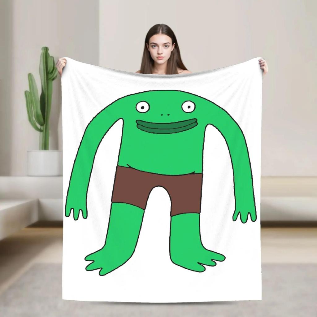 Super Soft Flannel Throw Blanket with Airplane and Smiling Friends Pop Art Design for Kids Boys Girls Perfect for Travel Bedspr