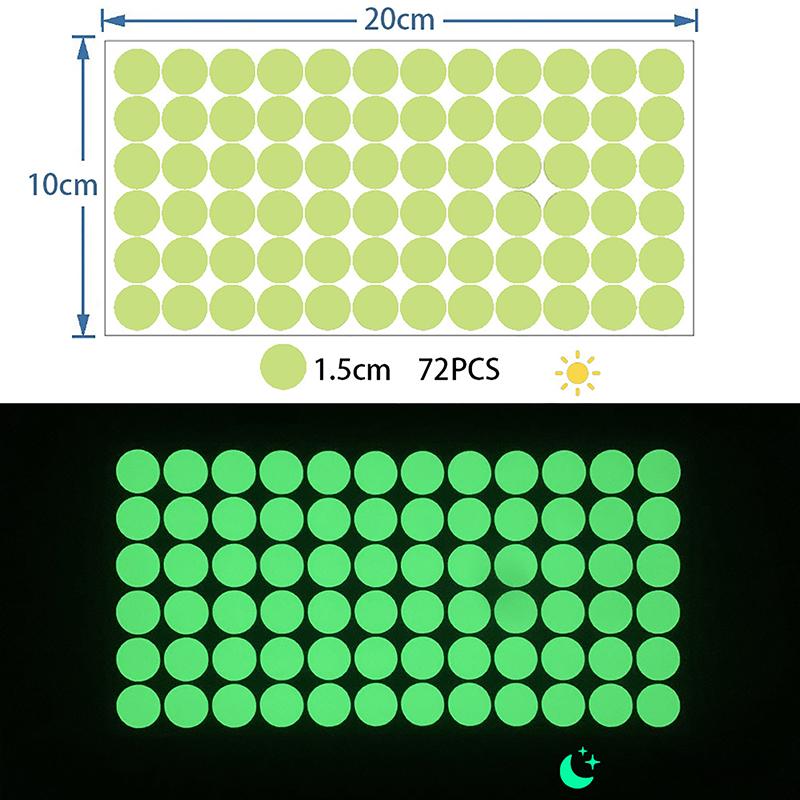 

Светящиеся в темноте звезды круглые точечные наклейки на стену Diy декор комнаты 1.5cm
