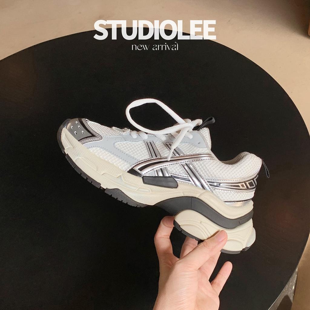 Strictly selected cowhide version grape mother thick-soled lace-up casual height increase sports lightweight Internet celebrity heavy industry dad s