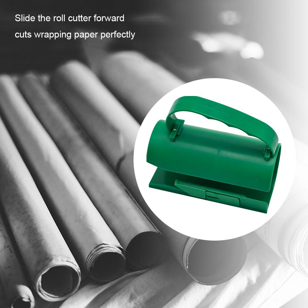 Wrapping Paper Cutter With Handle Christmas Gift Paper Roll Cutter Manual Sliding Paper Craft Knife Roll Sliding Line Trimmers