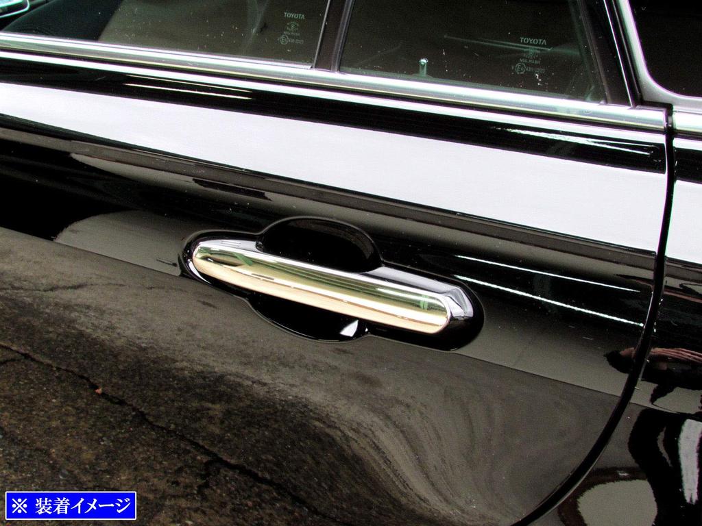 BRIGHTZ Finish Stainless Steel Door Handle for Toyota Crown Crossover TZSH35 AZSH35 TZSH AZSH H35 35 Crown Crossover Ultra-Mirror Covers, Half-Type,
