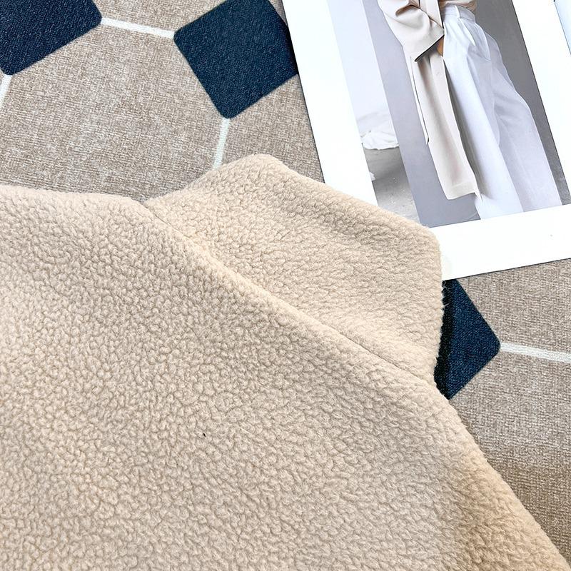 Herren Trendy Fleece Stehkragen Jacke - Winter Lammwolle, Dick, Warm, Lässiger Baumwollmantel