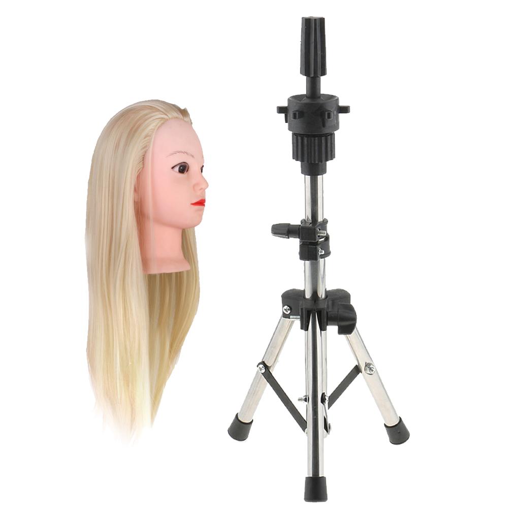 20" Hair Practice Training Hairdressing Weaving Doll Head+Tripod