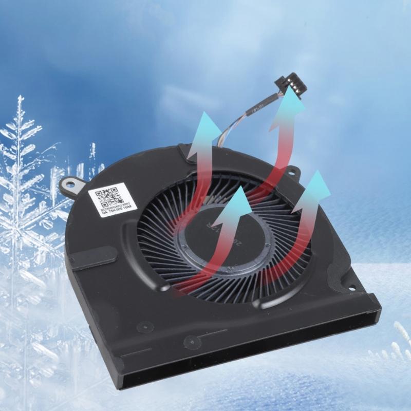 Replacement CPU Cooling Fan Notebook Cooling Metal Heat Dissipation Fan for 15-EG PM Laptop Notebook Accessories