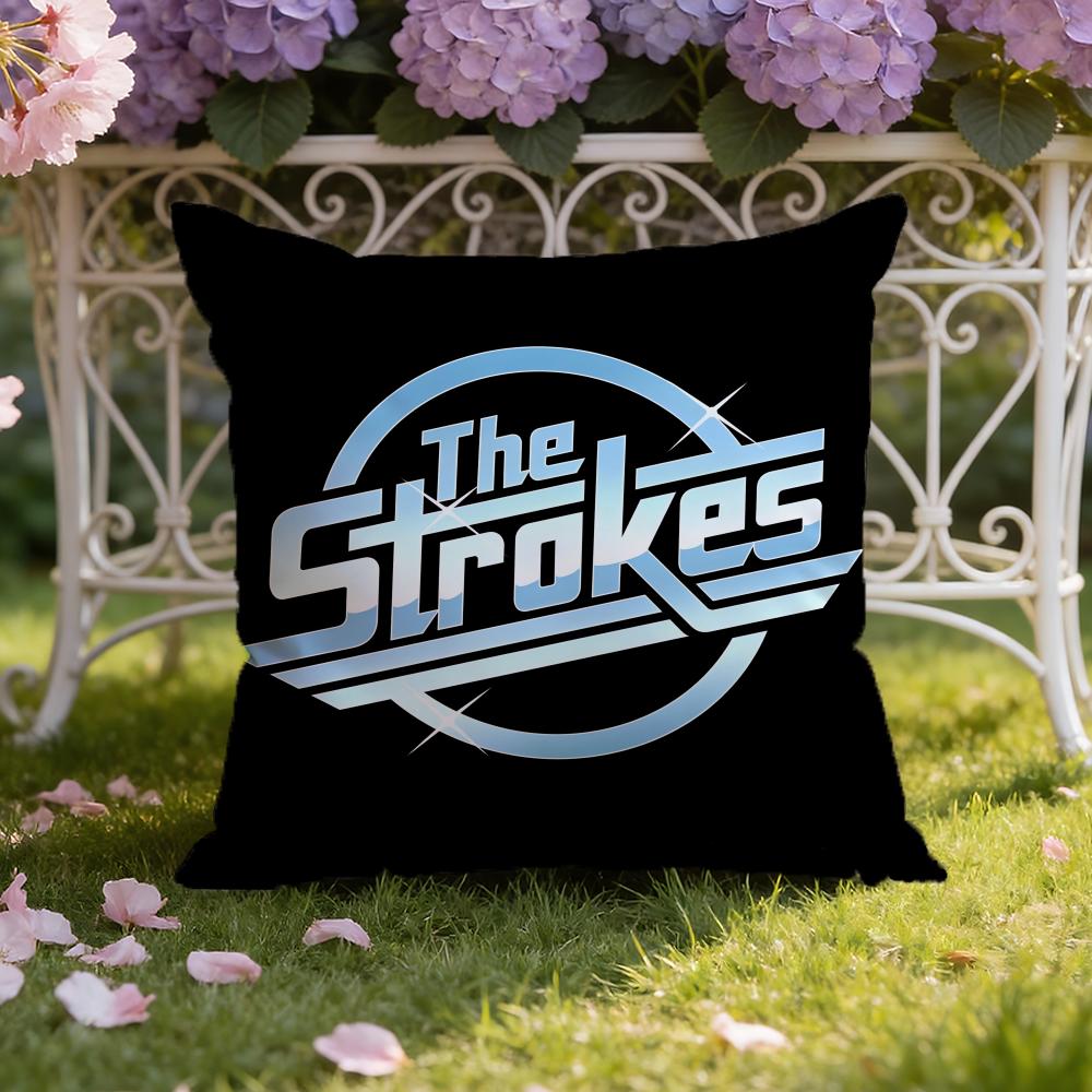 The S-Strokes Band Cushion Cover Home & Car Dual-Scene Pillow Cover: Reversible for Premium Comfort