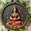 Round Metal Tin Sign Lakshmi Vintage Home Decor Wall Art Plaque