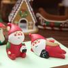 Handmade Zakka Santa Claus Resin Ornaments for Christmas Decor