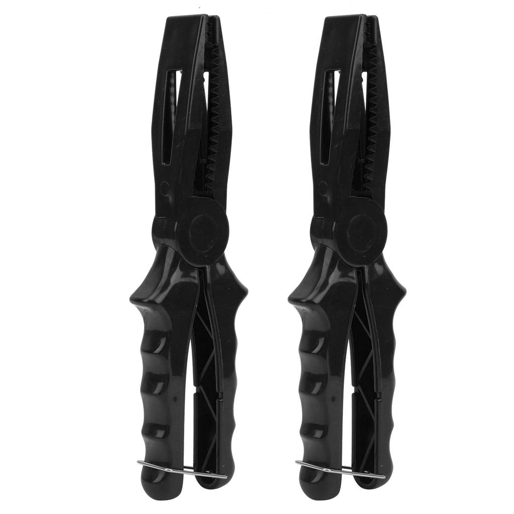 Fishing Pliers ABS Fish Clamp Grip Catch Release Tool Fish Body Holder Tongs ScissorsBlack