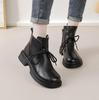 2026 Autumn Early Winter Genuine Leather Shoes Women Ankle Boots Soft Fashion Brand Ladies Party Shoes Plus Size 41 Beige Black
