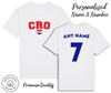 Kroatien CRO T-Shirt 2024 Personalisierter Name und Nr. Erwachsene Kinder Baby, Fußball Euro
