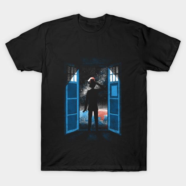 

Men Black Print T-shirt It S Bigger On The Outside No-Cut Transfer Paper Print Cotton Tshirt XL
