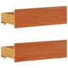 Solid Wood Bed without Mattress with Headboard 90x200 cm Wax Brown