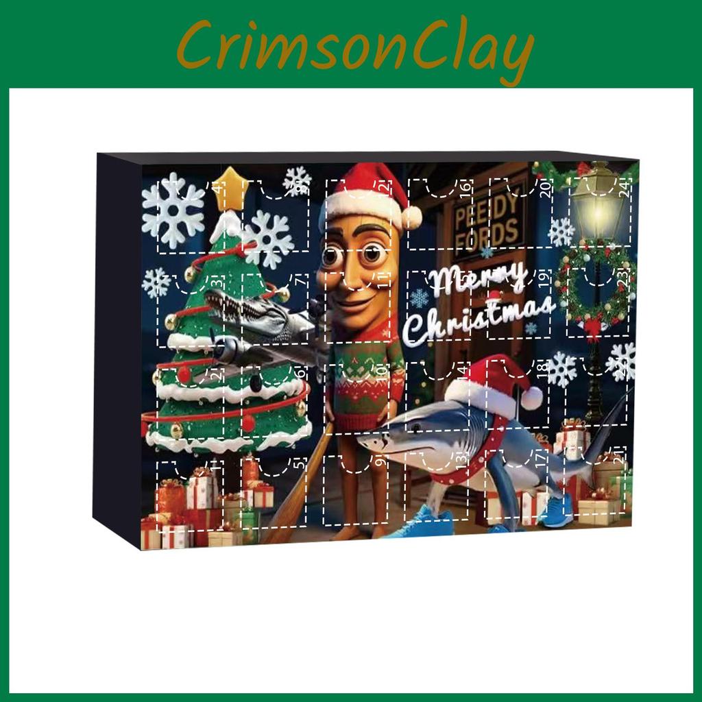 Calendar de Advent Acrilic Italian Brainrot Cu Figurine Personaj Pentru Decor de Sărbători