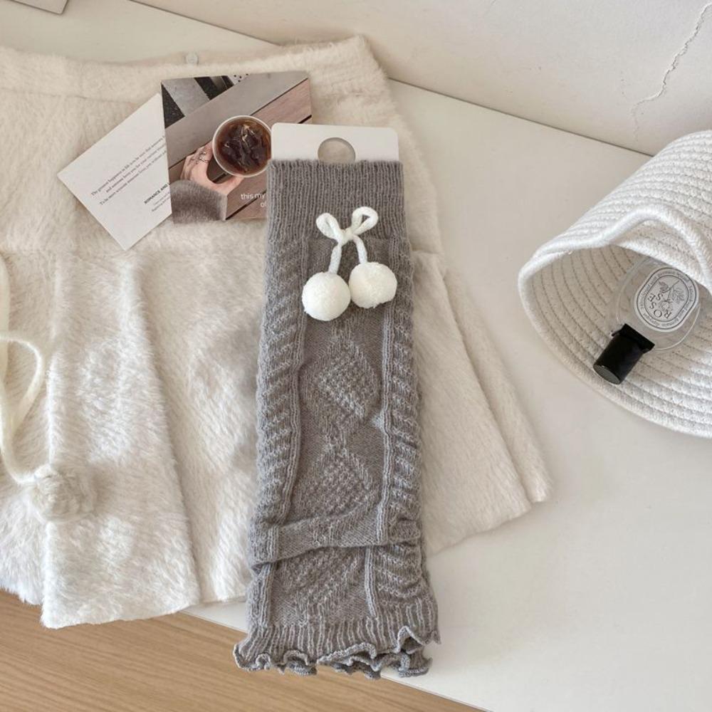 Warm Thermal Leg Warmer Knitted Winter Warm Socks Cozy Long Stockings For Women