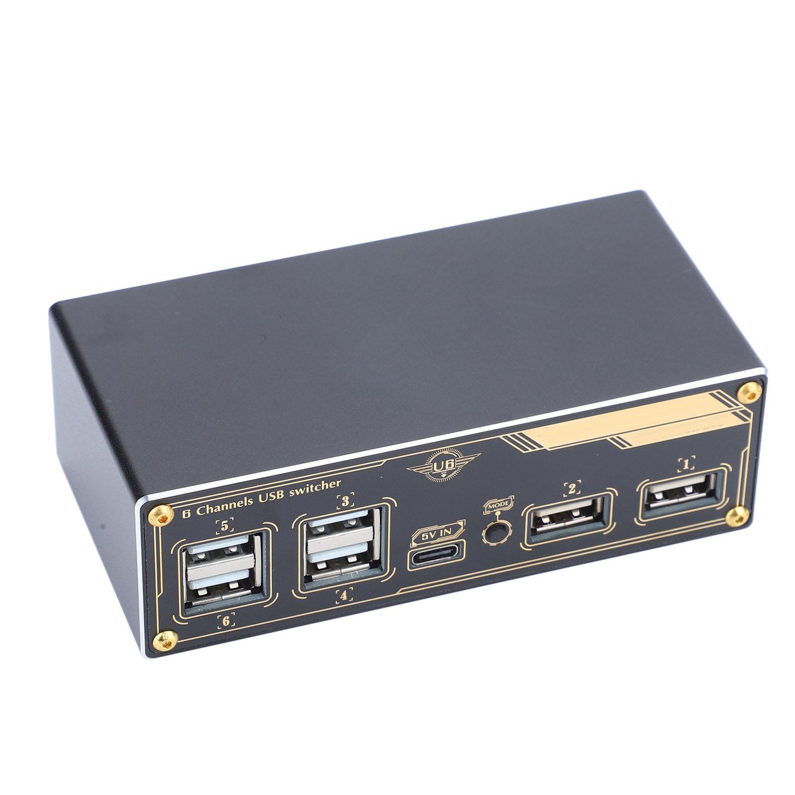 

OLED Вимірювач потужності Автоматичне вимкнення 6-канальний USB-перемикач Блок DC 5V 15A Тип C