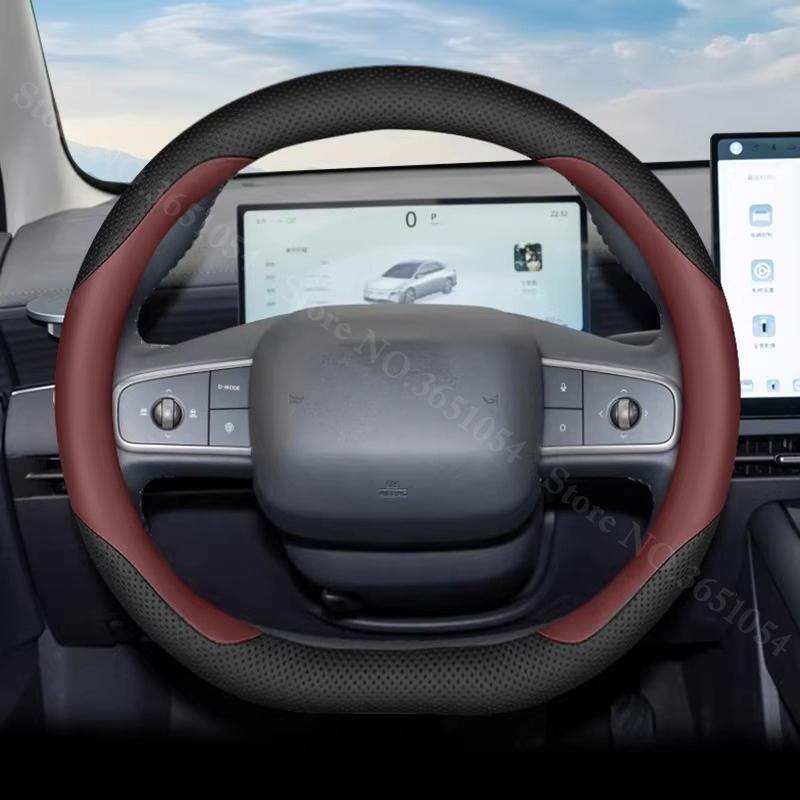 Ultra-thin Napa Leather Car Steering Wheel Cover For Nissan N6 N7 2026 2026 Breathable Auto Steering Wheel Protector Accessories