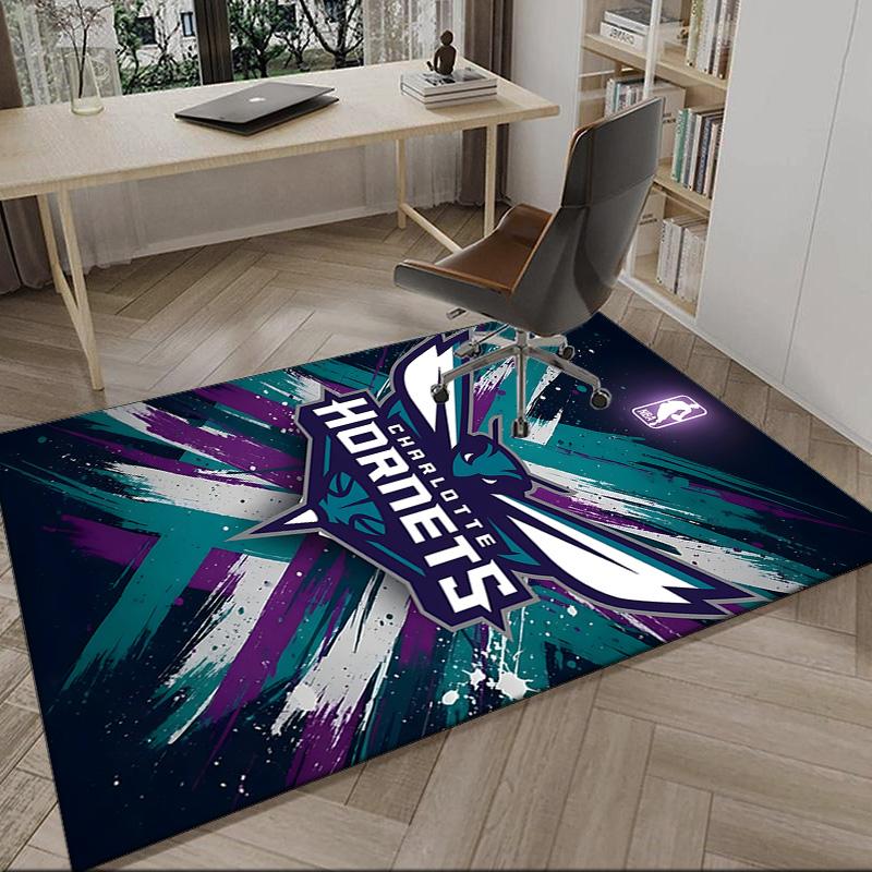 Charlotte Logo Art Carpet, Kitchen Rugs, Yoga Mat, Non-Slip Mats, Rug for Bathroom, Living Room bedroom, Camping Rugs Christmas Gift