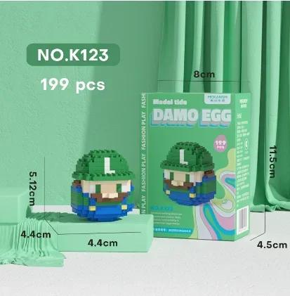 Stitch LinaBell Hello Kitty Sanrio Construction Blocks Damo Egg Cartoon Figrues Bricks Children's Assembly Playthings Model Present