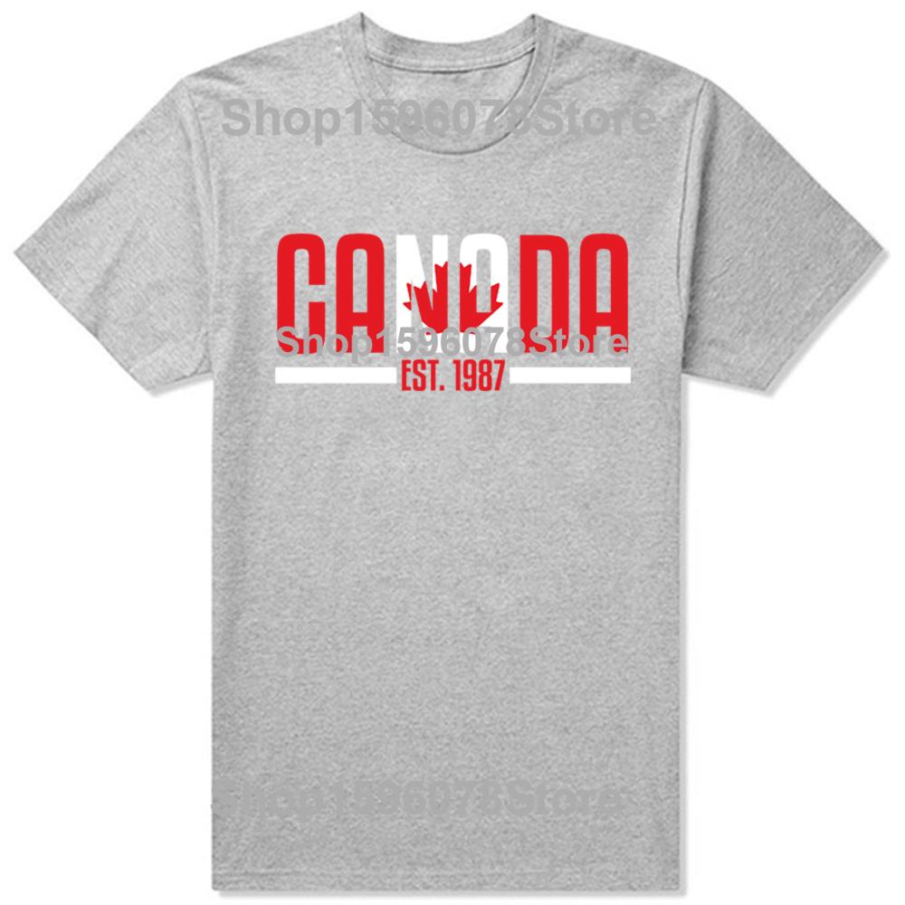 Funny Canada Maple Leaf Heartbeat T Shirts Cotton Streetwear Short Sleeve Gifts Mens Fashion Casual Loose Canadian T Shirt