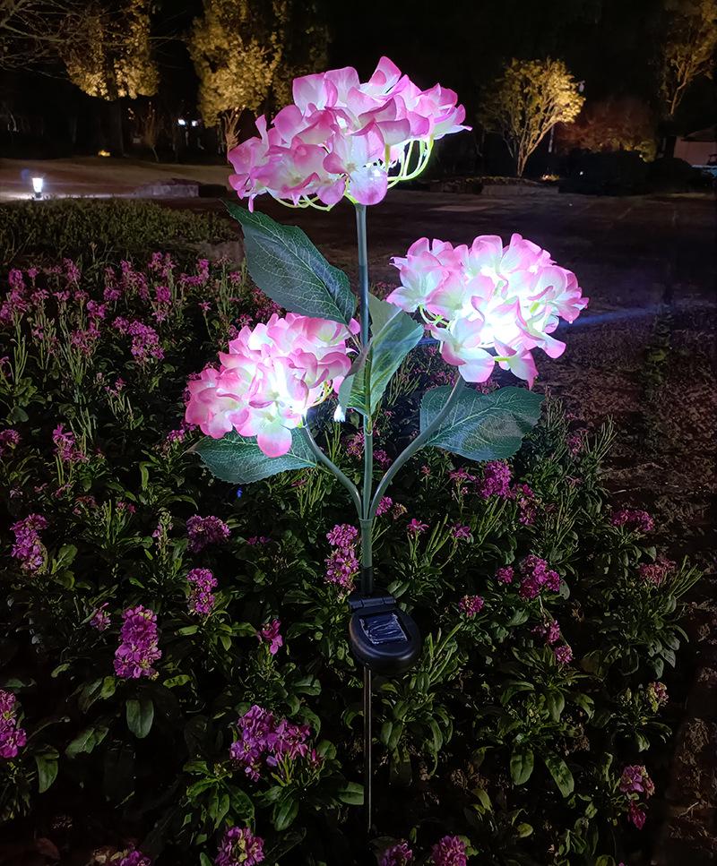Waterproof Solar Hydrangea Garden Light - Outdoor Decorative Lawn Lamp