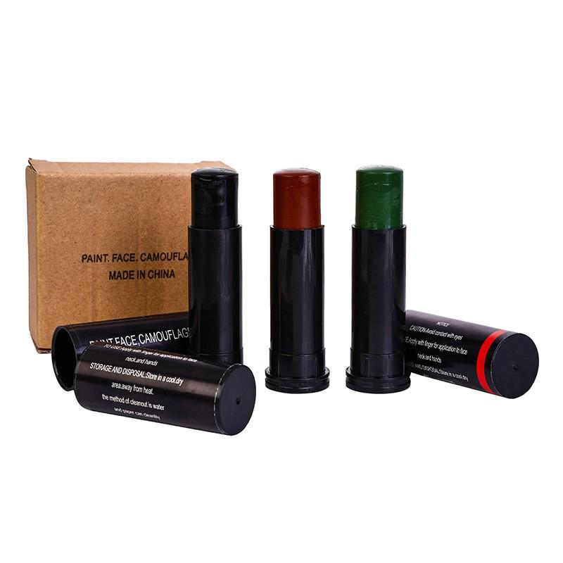 Three-Color Face Camouflage Paint Set for Outdoor Camping & CS Team Building