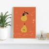 Boho Cartoon Funny Kitchen Food Fruits Banana Coconut Poster Canvas Painting Wall Art Pictures Club Bar Shop Restaurant Decor
