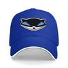 Black Baseball Cap with Bat Symbol Design for Unisex and Women Casual Streetwear Fashion Hat with Adjustable Back Strap
