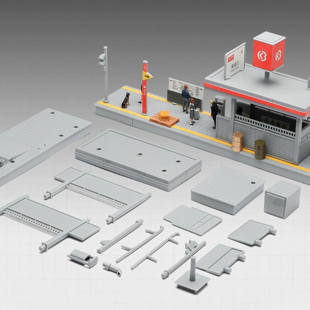 Simulated Metro Station Model Figure Display Architecture Scene Model Kids Toy