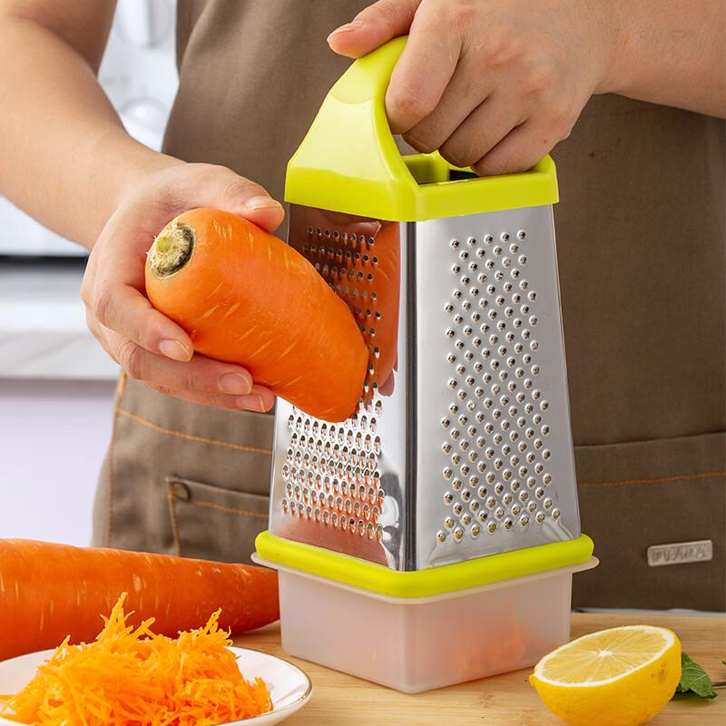 ZISIZ Four-Sided Stainless Steel Kitchen Grater Set