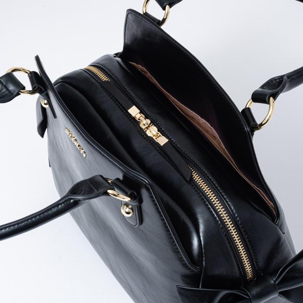 Tote Bag Ribbon Design Feminine Vintage Feel JSLH5EH1 Black [JILL STUART] "Pecotto" Women's