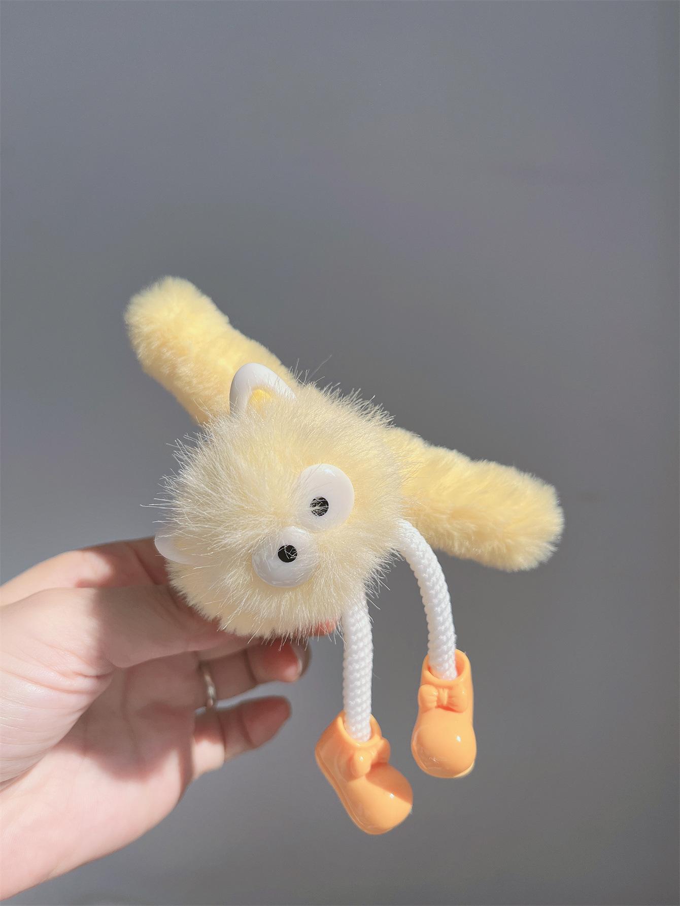 

зимняя личность смешной плюшевый помпон заколка-краб мультяшные длинные ноги маленький угольный шарик заколка для волос девочка милые аксессуары для волос