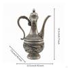 Antique Style Beverage Pot Decorative Vintage Metal Teapot Ornate with Domed