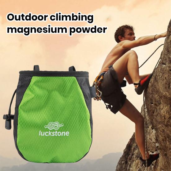 Rock Climbing Chalk Bag with Adjustable Strap Large Capacity Waterproof Portable Drawstring Climbing Chalk Bag Container
