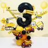 32" Black Car-Themed Number Balloon Set for Events