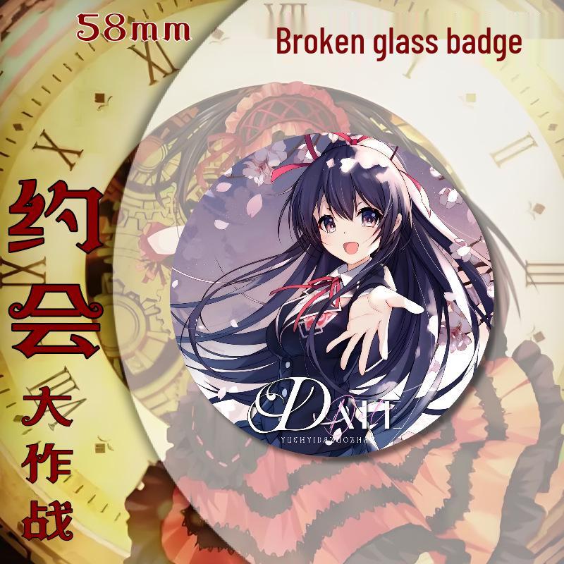 Date A Live Tokisaki Kurumi Tinplate Badge: Anime Brooch & Backpack Charm