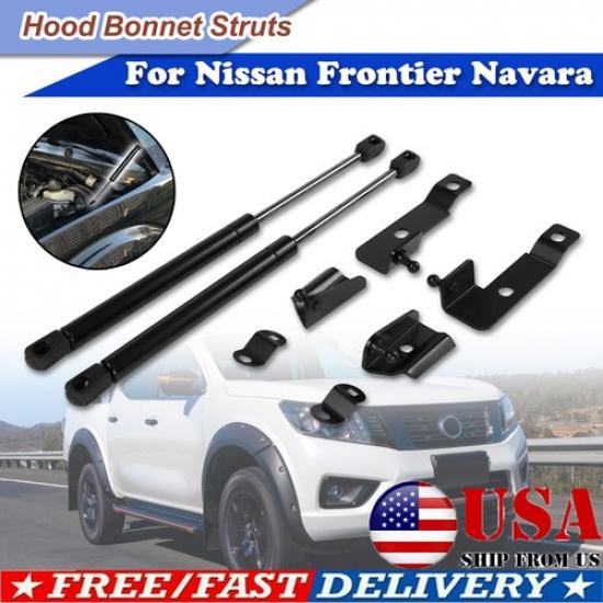 2Pcs Front Hood Gas Bonnet Struts Support Spring For Nissan Frontier D40 Navara