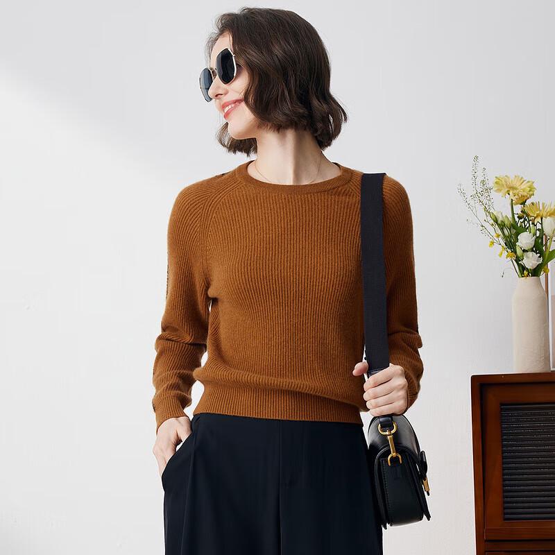 Komomboka Women's Round Neck Cashmere Sweater