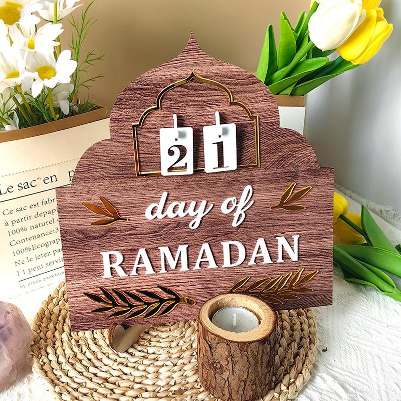 Ramadan Advent Calendar Party Decoration Eid Mubarak Muslim Eid Al Fitr Table Countdown Calendar Islamic Festival Gifts