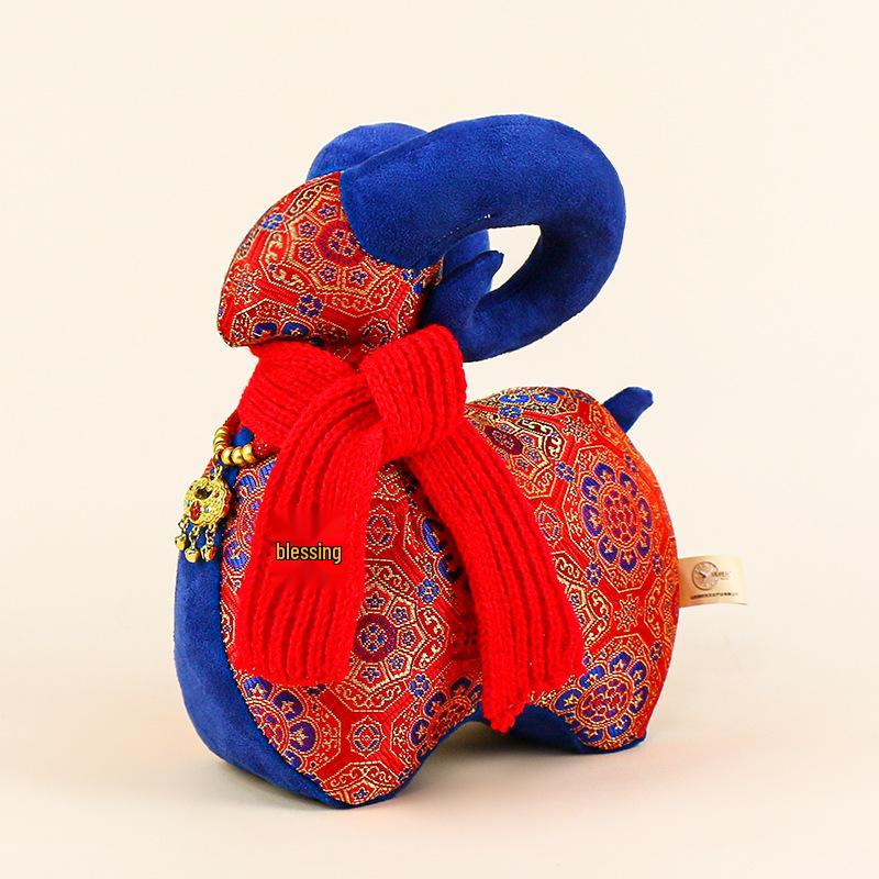 Ethnic Style Floral Zodiac Horse Plush Toy Gift