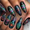 Mid-length Ballet Fake Nails Manicure Patch Colorful Floral Sweet And Cool Hot Girl Ins Style Wearable Nails