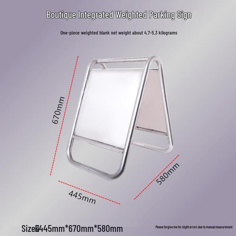 HANDUNYOU Weighted Stainless Steel No Parking Sign