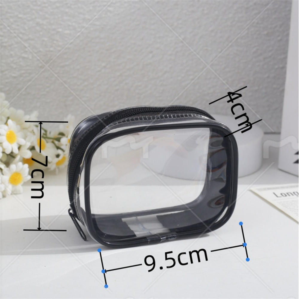 12cm PVC Transparent Storage Bag with Keychain Multicolor Cartoon Doll Display Box Dustproof Case Earphones Gift Organizer Bags