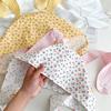Cute Rabbit Ears Headscarf Hat Cherry Flossom Pattern Soft Cotton Hair Accessory For Women Adults Adjustable Headwear