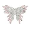 Heavy Industry Light Luxury Full Diamond Pink Zircon Butterfly Opening Ring Niche Premium Sense Delicate Personality Ring Female