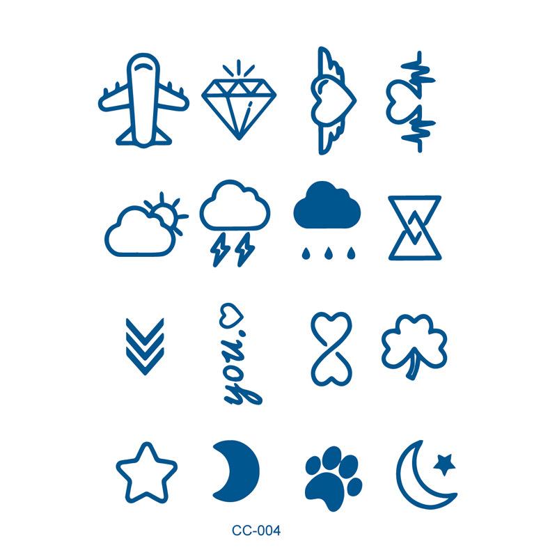 Herbal plant finger cochlear small picture juice tattoo stickers last 15 days ins wind semi-permanent