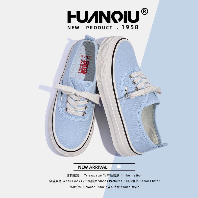 Global New Trendy Blue Canvas Shoes for Women ZHQ-XA398 Summer Popular Thin Platform Casual Board Shoes for Women