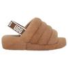 UGG Fluff Yeah Klapki Kasztanowe Damskie 1095119-CHE